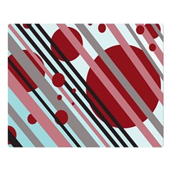 Colorful Lines And Circles Double Sided Flano Blanket (large)  by Valentinaart