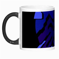 Deep Blue Abstraction Morph Mugs by Valentinaart