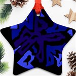 Deep blue abstraction Star Ornament (Two Sides)  Front