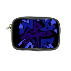 Deep Blue Abstraction Coin Purse by Valentinaart