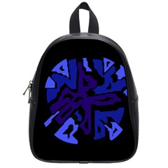 Deep Blue Abstraction School Bags (small)  by Valentinaart