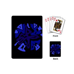 Deep Blue Abstraction Playing Cards (mini)  by Valentinaart