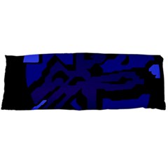 Deep Blue Abstraction Body Pillow Case (dakimakura) by Valentinaart