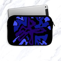 Deep Blue Abstraction Apple Ipad Mini Zipper Cases by Valentinaart