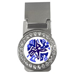 Deep Blue Abstraction Money Clips (cz)  by Valentinaart