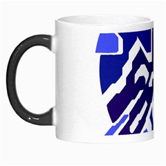 Deep Blue Abstraction Morph Mugs by Valentinaart