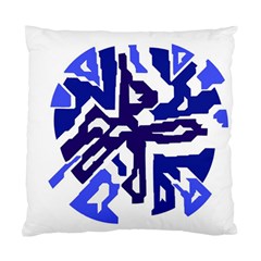 Deep Blue Abstraction Standard Cushion Case (two Sides) by Valentinaart