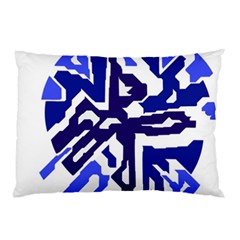 Deep Blue Abstraction Pillow Case by Valentinaart