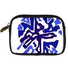 Deep Blue Abstraction Digital Camera Cases by Valentinaart