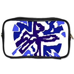 Deep Blue Abstraction Toiletries Bags by Valentinaart