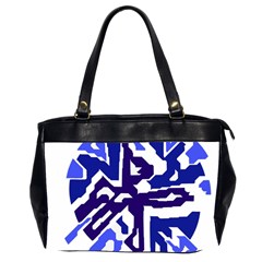 Deep Blue Abstraction Office Handbags (2 Sides)  by Valentinaart