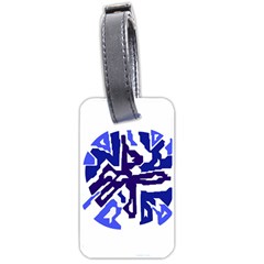 Deep Blue Abstraction Luggage Tags (one Side)  by Valentinaart