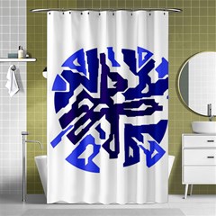 Deep Blue Abstraction Shower Curtain 48  X 72  (small)  by Valentinaart