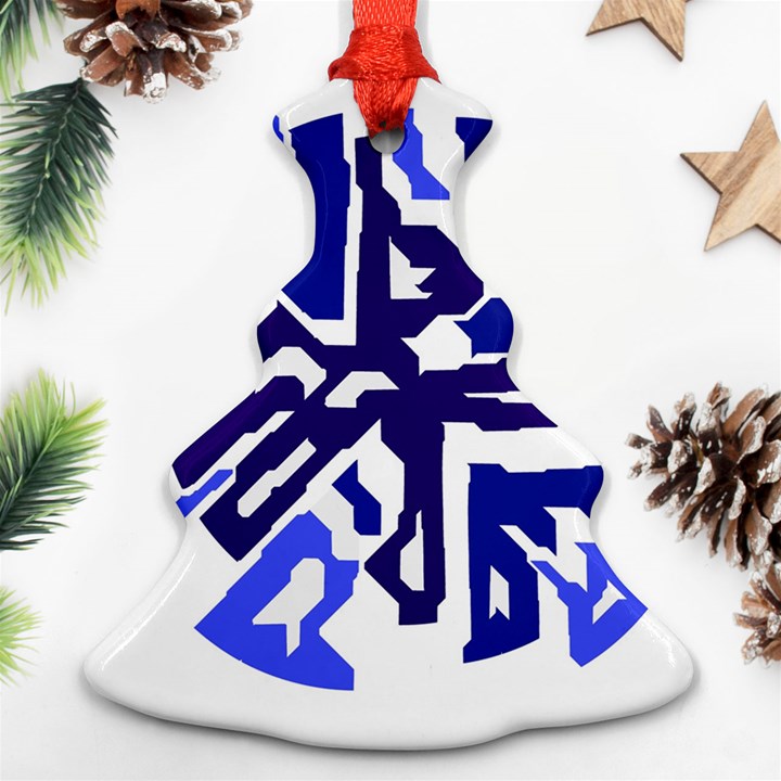 Deep blue abstraction Ornament (Christmas Tree)