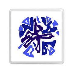 Deep Blue Abstraction Memory Card Reader (square)  by Valentinaart