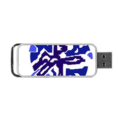 Deep Blue Abstraction Portable Usb Flash (two Sides) by Valentinaart