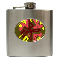 Abstraction Hip Flask (6 Oz) by Valentinaart