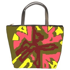 Abstraction Bucket Bags by Valentinaart