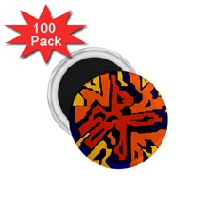 Orange Ball 1 75  Magnets (100 Pack)  by Valentinaart