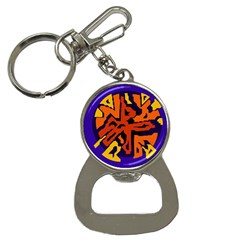 Orange Ball Bottle Opener Key Chains by Valentinaart