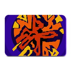 Orange Ball Plate Mats by Valentinaart