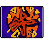 Orange ball Fleece Blanket (Large)  80 x60  Blanket Front