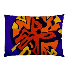 Orange Ball Pillow Case (two Sides) by Valentinaart