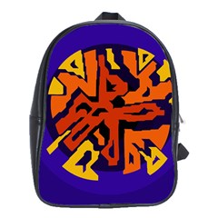 Orange Ball School Bags (xl)  by Valentinaart