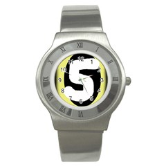 Number Five Stainless Steel Watch by Valentinaart