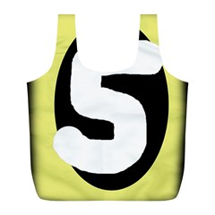 Number Five Full Print Recycle Bags (l)  by Valentinaart