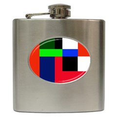 Colorful Abstraction Hip Flask (6 Oz) by Valentinaart