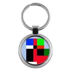 Colorful Abstraction Key Chains (round)  by Valentinaart