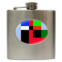 Colorful Abstraction Hip Flask (6 Oz) by Valentinaart