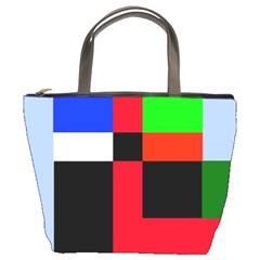 Colorful Abstraction Bucket Bags by Valentinaart