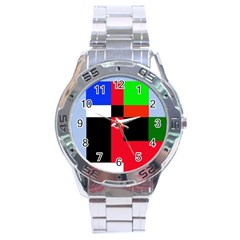 Colorful Abstraction Stainless Steel Analogue Watch by Valentinaart