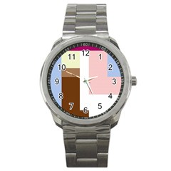 Colorful Abstraction Sport Metal Watch by Valentinaart