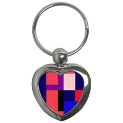 Colorful abstraction Key Chains (Heart) 