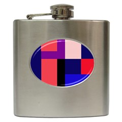 Colorful abstraction Hip Flask (6 oz)