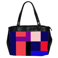 Colorful Abstraction Office Handbags (2 Sides)  by Valentinaart