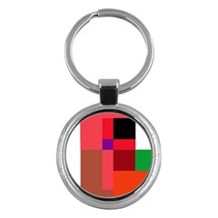 Colorful Abstraction Key Chains (round)  by Valentinaart