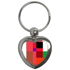 Colorful Abstraction Key Chains (heart)  by Valentinaart