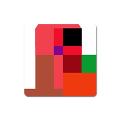 Colorful Abstraction Square Magnet by Valentinaart