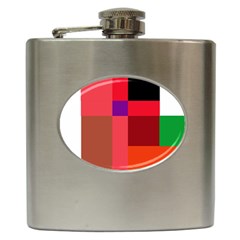 Colorful Abstraction Hip Flask (6 Oz) by Valentinaart