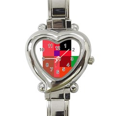 Colorful Abstraction Heart Italian Charm Watch by Valentinaart