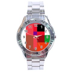 Colorful Abstraction Stainless Steel Analogue Watch by Valentinaart