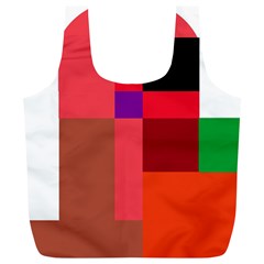 Colorful Abstraction Full Print Recycle Bags (l)  by Valentinaart