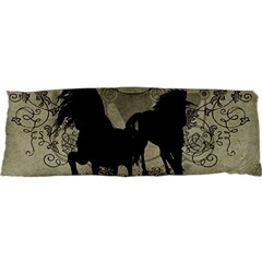 Wonderful Black Horses, With Floral Elements, Silhouette Samsung S3350 Hardshell Case