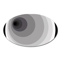 Gray Abstraction Oval Magnet by Valentinaart