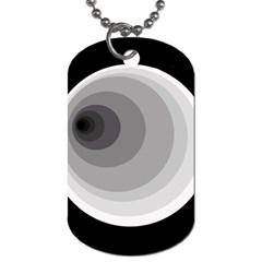 Gray Abstraction Dog Tag (one Side) by Valentinaart