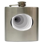 Gray abstraction Hip Flask (6 oz) Front